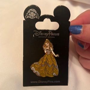Beauty & the Beast Belle Disney Pin glitter